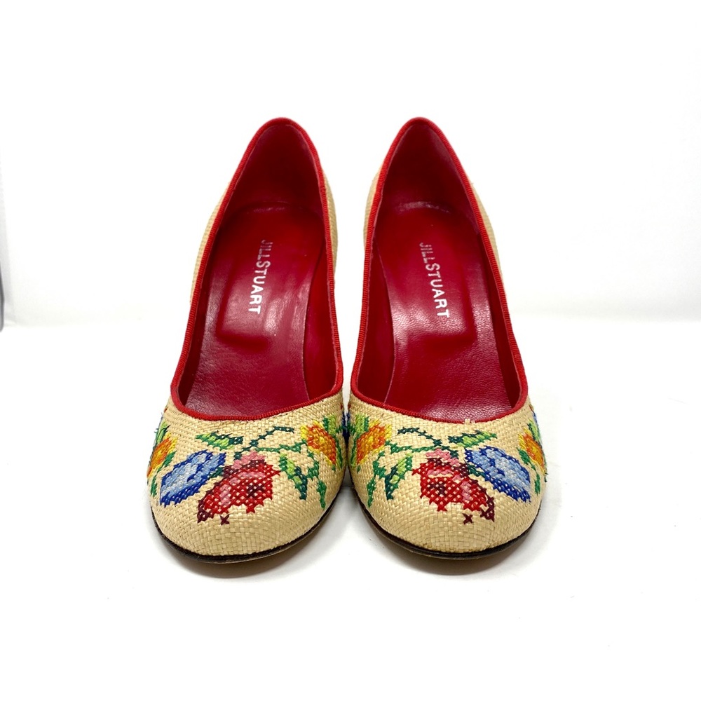 Jill Stuart Needlepoint Raffia Shoes 8